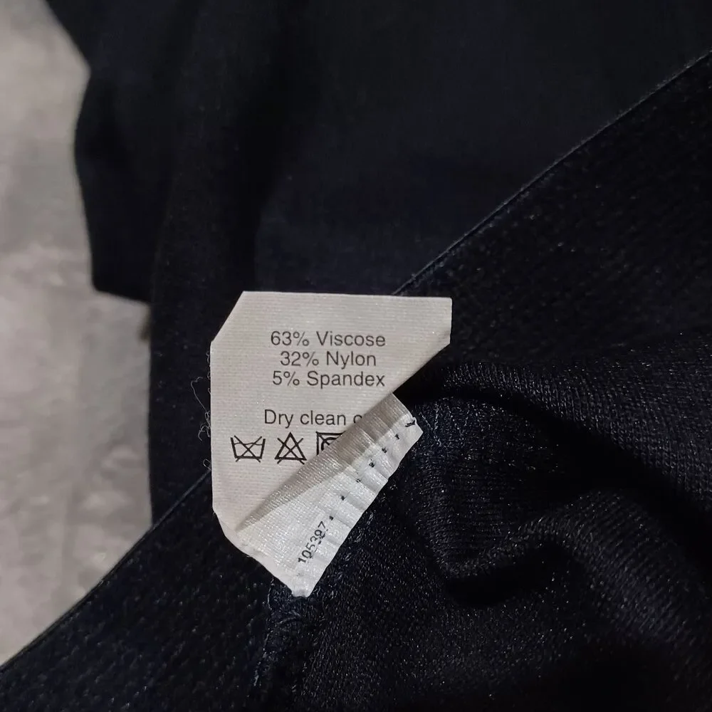 J Crew Womens Size 6 Black Flat Front Elastic Waist Skinny Career Pants